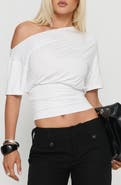 Princess Polly Ashlinn Off the Shoulder Drapey Crop Top