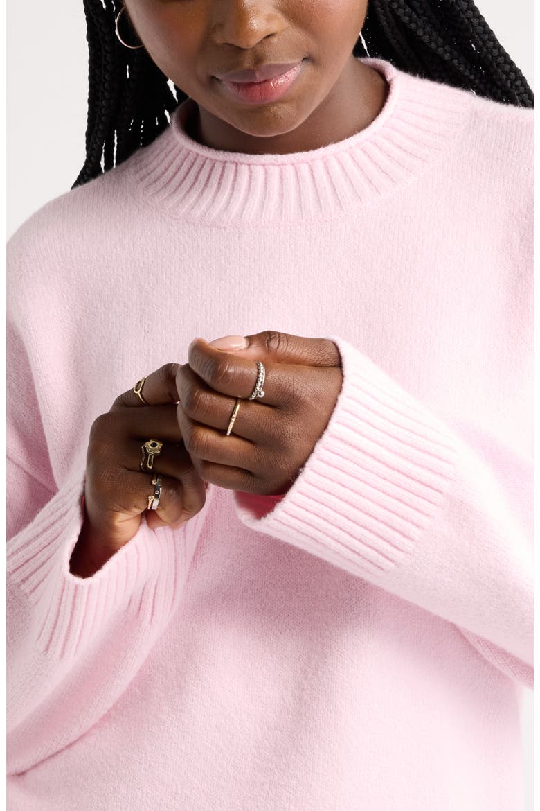 Everyday Easy Cotton Blend Sweater, Alternate, color, PINK BALLERINA