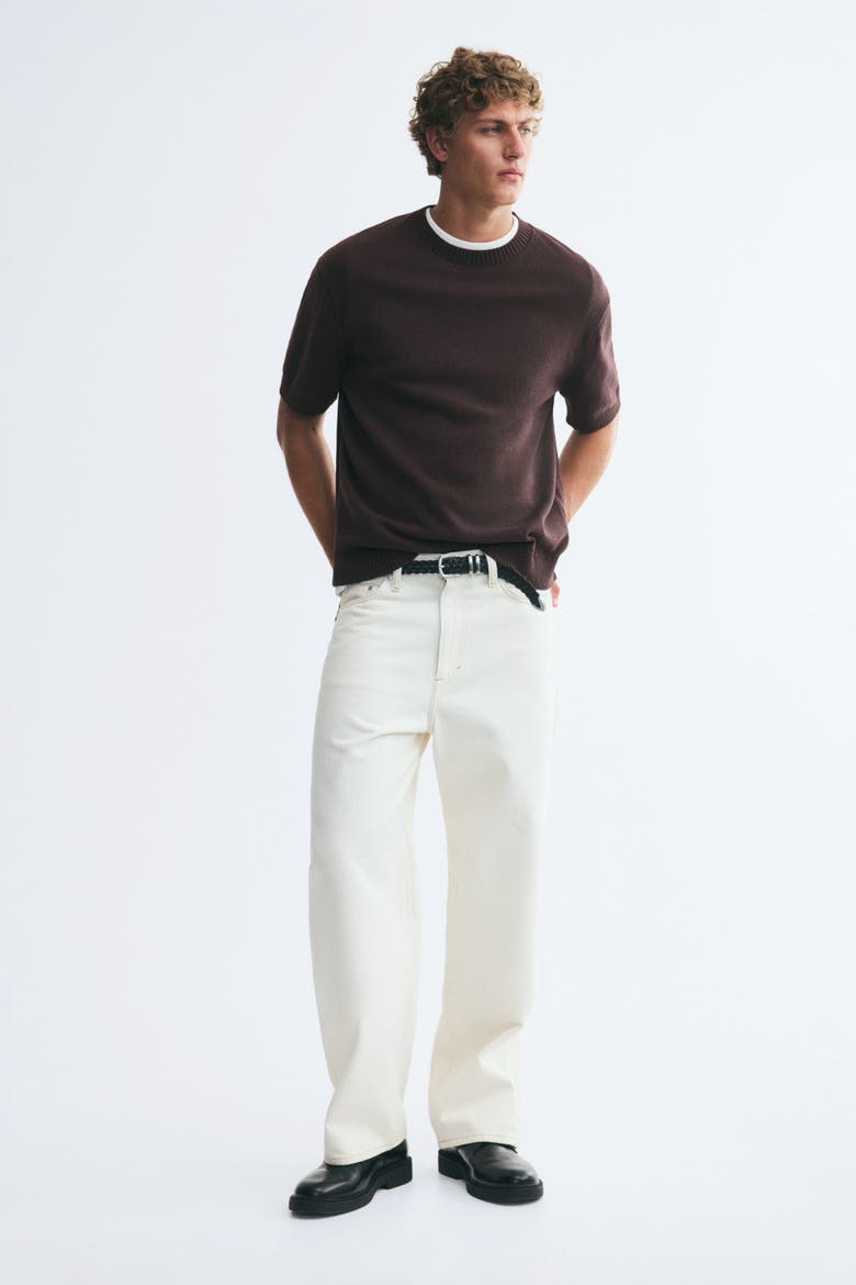 Regular-fit Knit T-shirt, Alternate, color, Dark brown