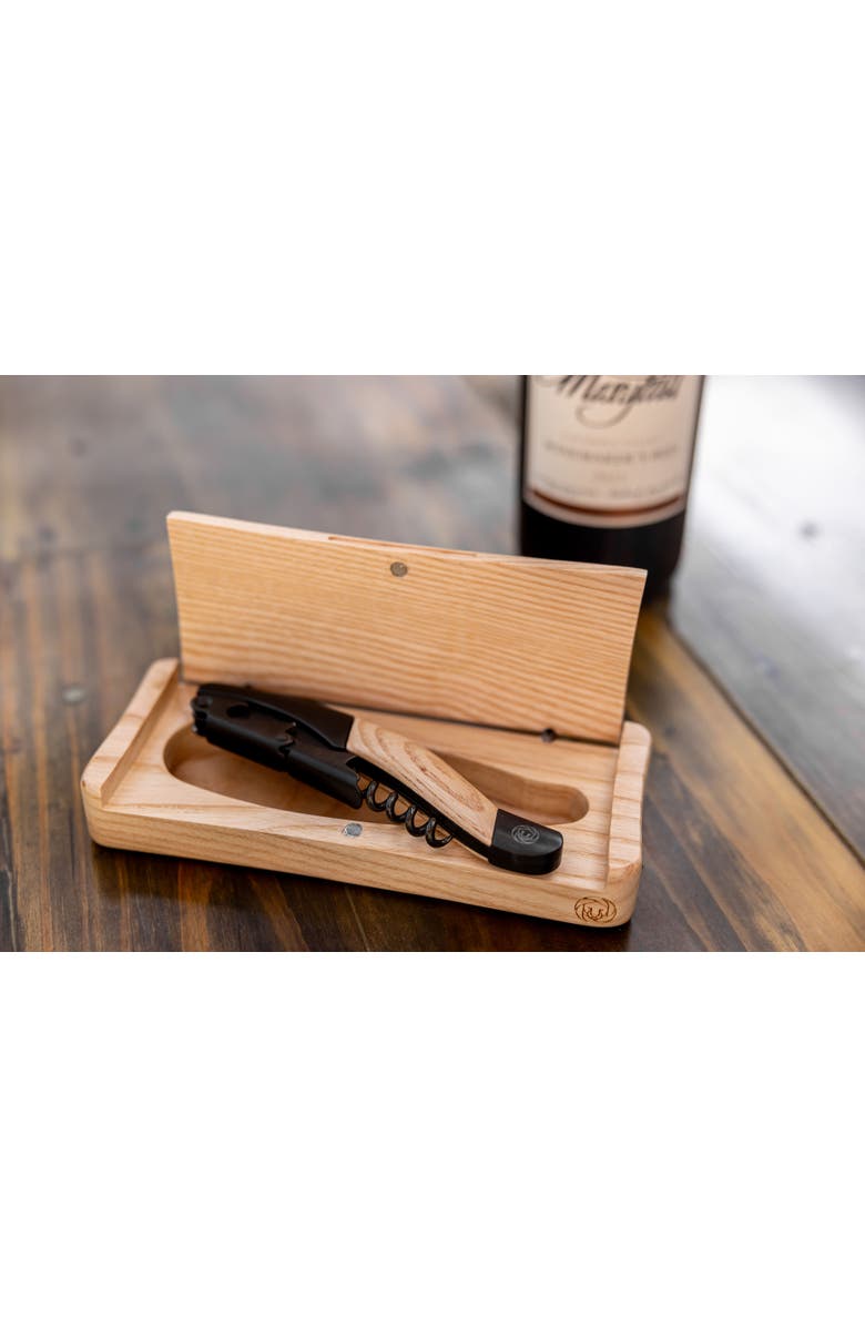 Legacy Barolo Waiter-style Corkscrew in Ashwood Box, Alternate, color, Ash Wood