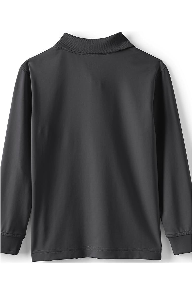 Lands' End School Uniform Long Sleeve Rapid Dry Polo Shirt, Alternate, color, Soapstone