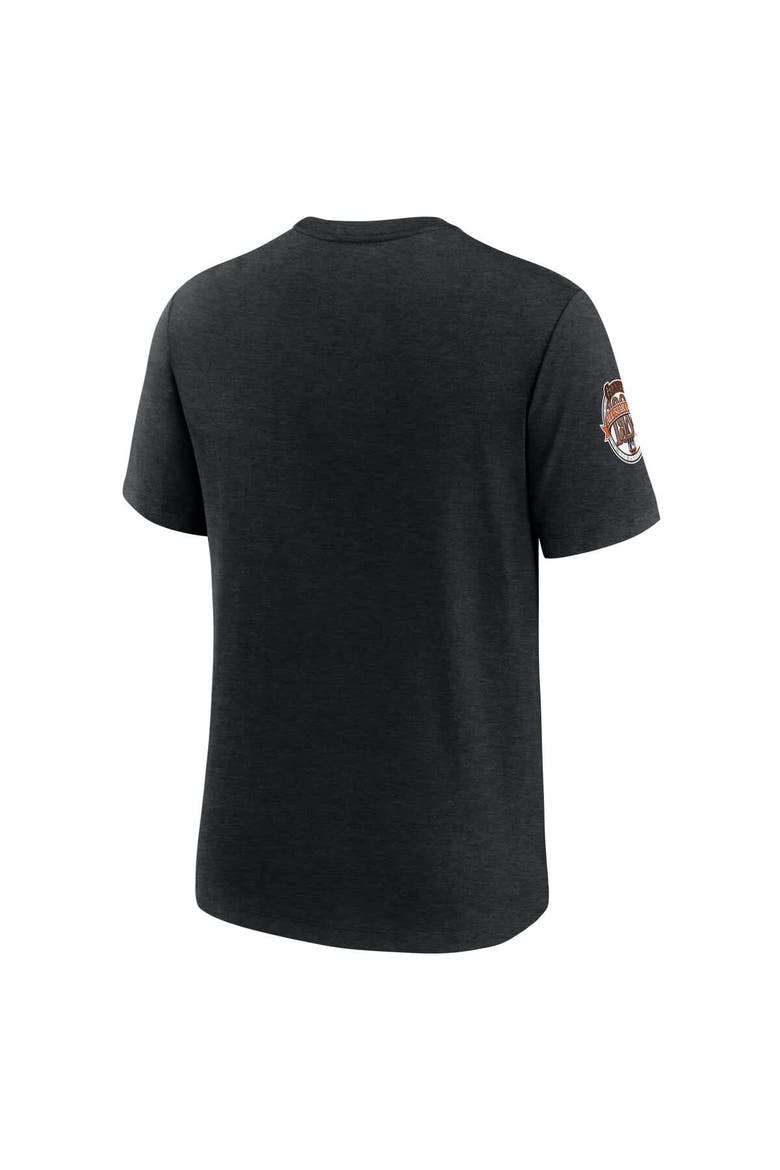 Men's Nike Heather Black San Francisco Giants Cooperstown Collection Eras Tri-Blend T-Shirt, Alternate, color, Heather Black
