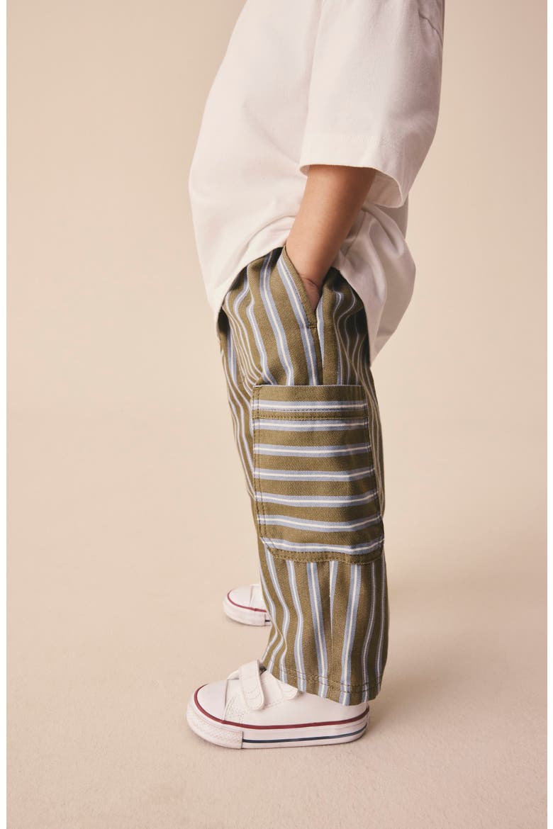Kids' Stripe Drawstring Pants, Alternate, color, GREEN