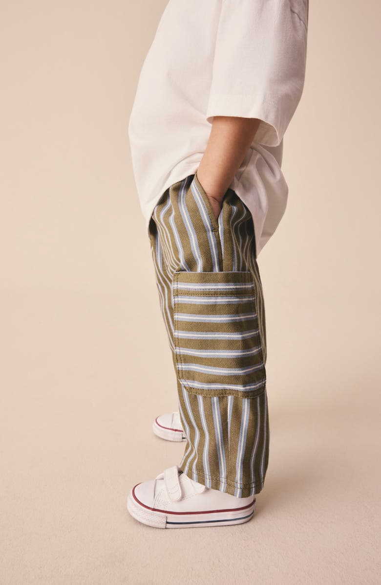 NEXT Kids' Stripe Drawstring Pants, Alternate, color, Green