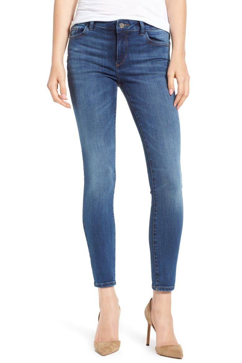 Florence Midrise Instasculpt Ankle Skinny Jeans, Main, color, SABINE