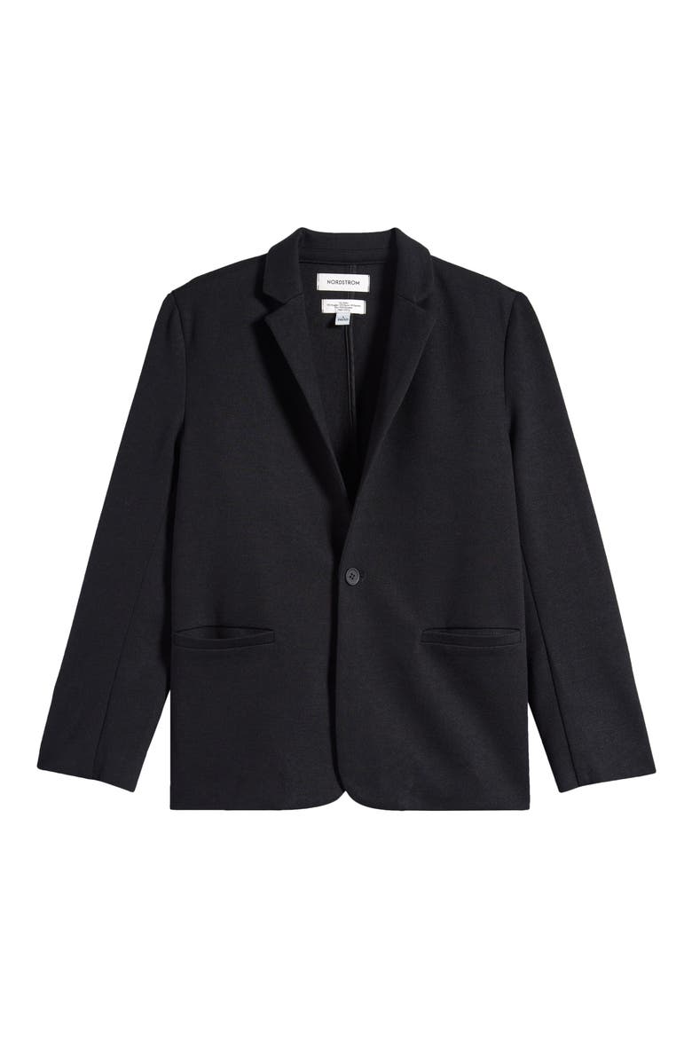 Kids' Knit Blazer, Main, color, BLACK