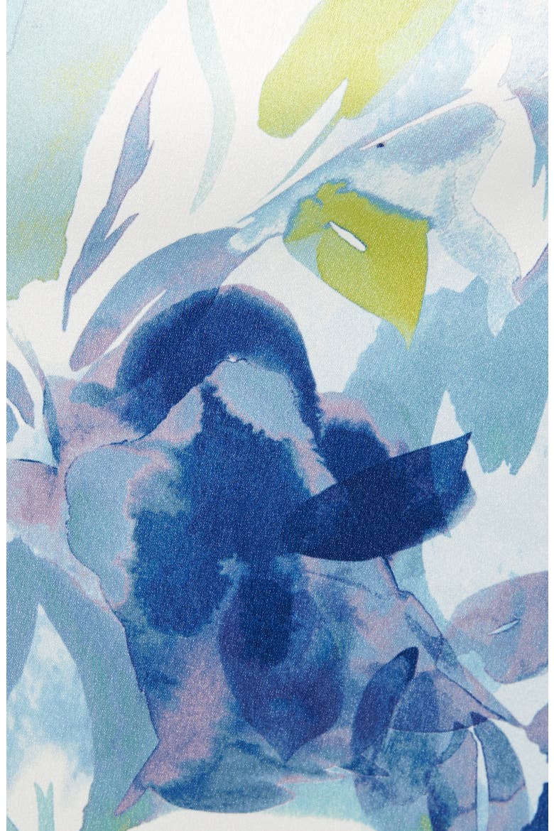 Printed Duster, Alternate, color, BLUE SUN FLORAL PRINT