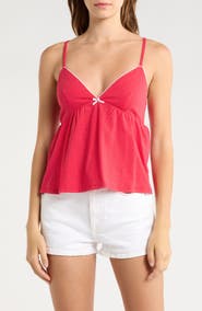Madden Girl Picot Edge Babydoll Camisole