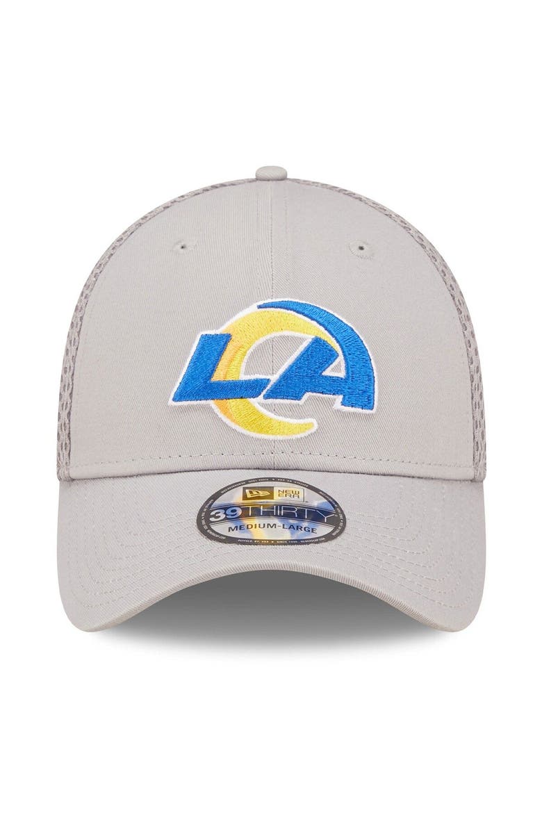 Men's New Era Gray Los Angeles Rams Team Neo 39THIRTY Flex Hat, Alternate, color, Gray