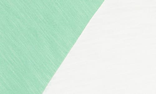 Shop Truce Kids' Colorblock Cotton T-shirt In Light Green