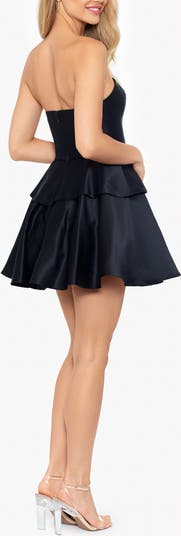 Strapless Satin Minidress