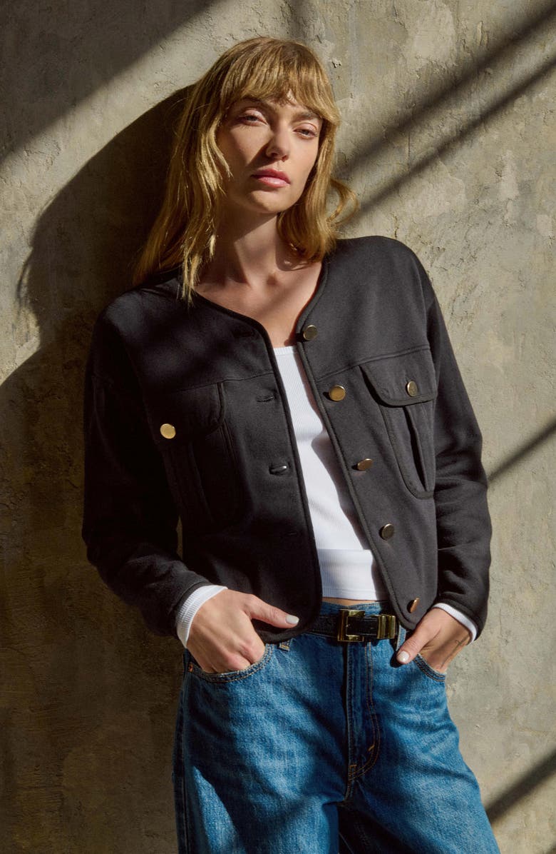 Nation LTD Jordi Crop Cotton Jacket, Alternate, color,