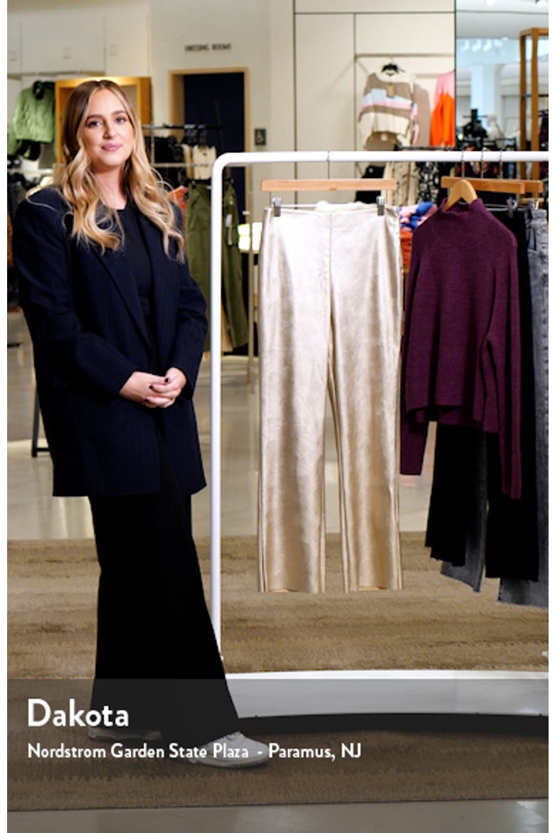Metallic Faux Leather Trousers video