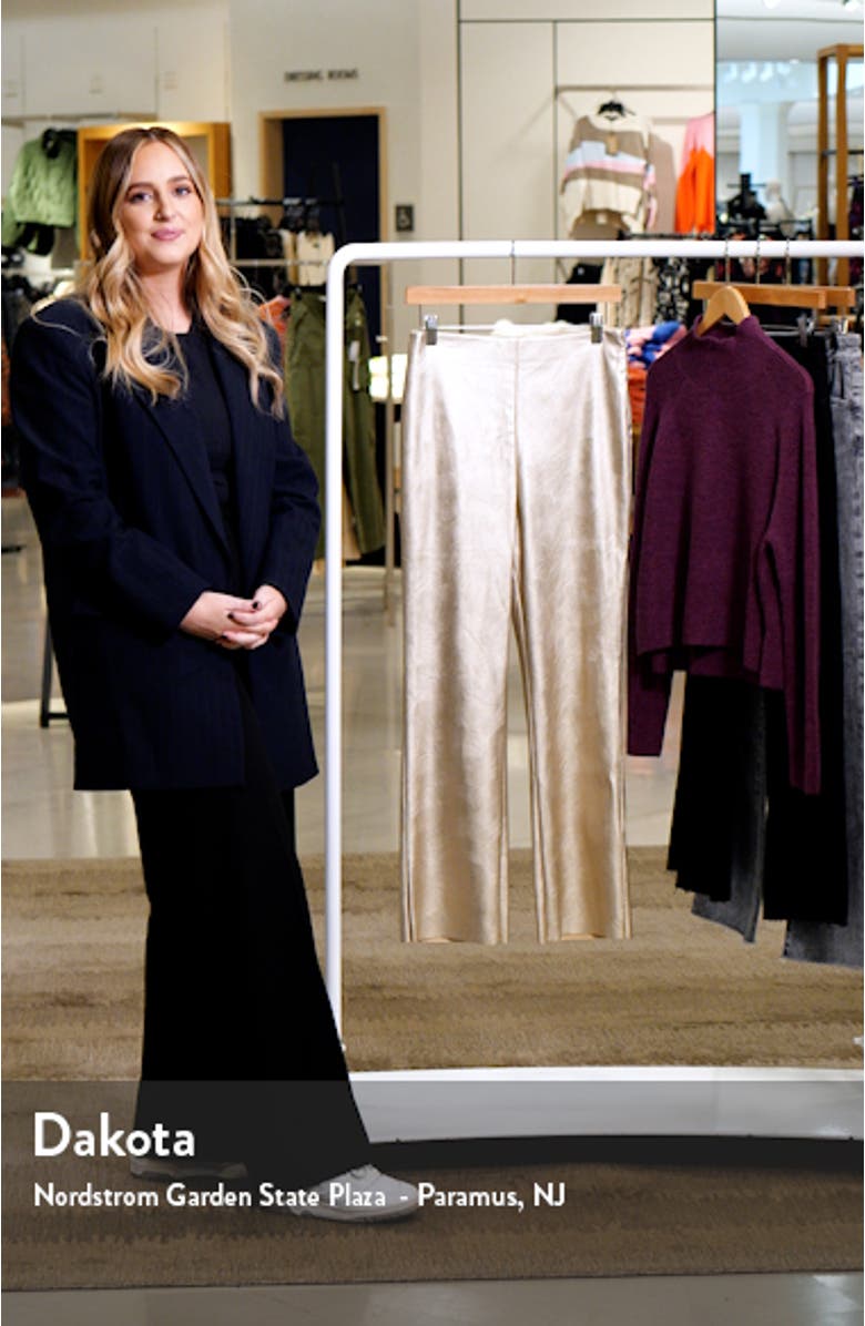 Metallic Faux Leather Trousers, sales video thumbnail