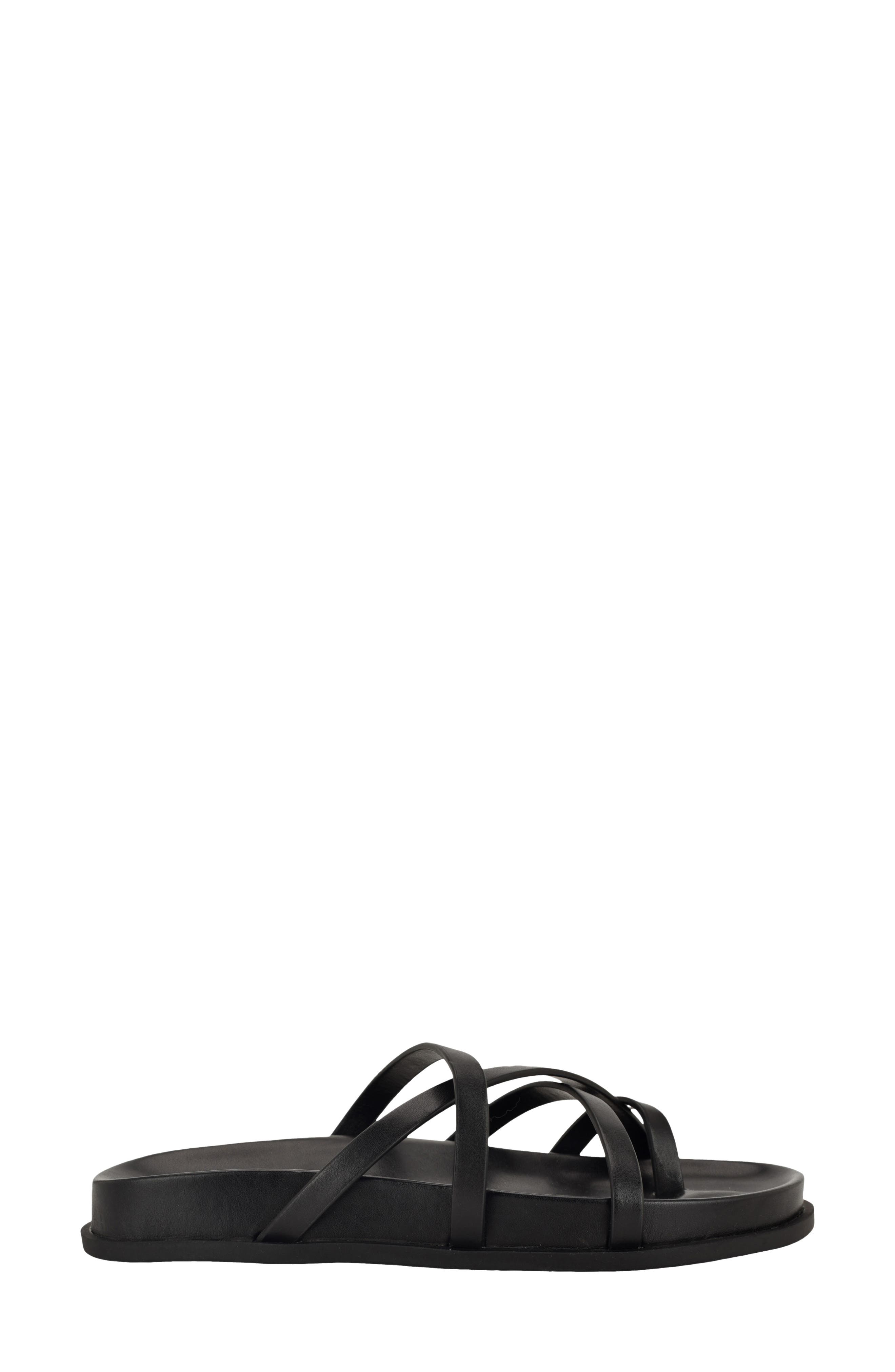 Calvin Klein Helden Toe Loop Sandal, Alternate, color, Black