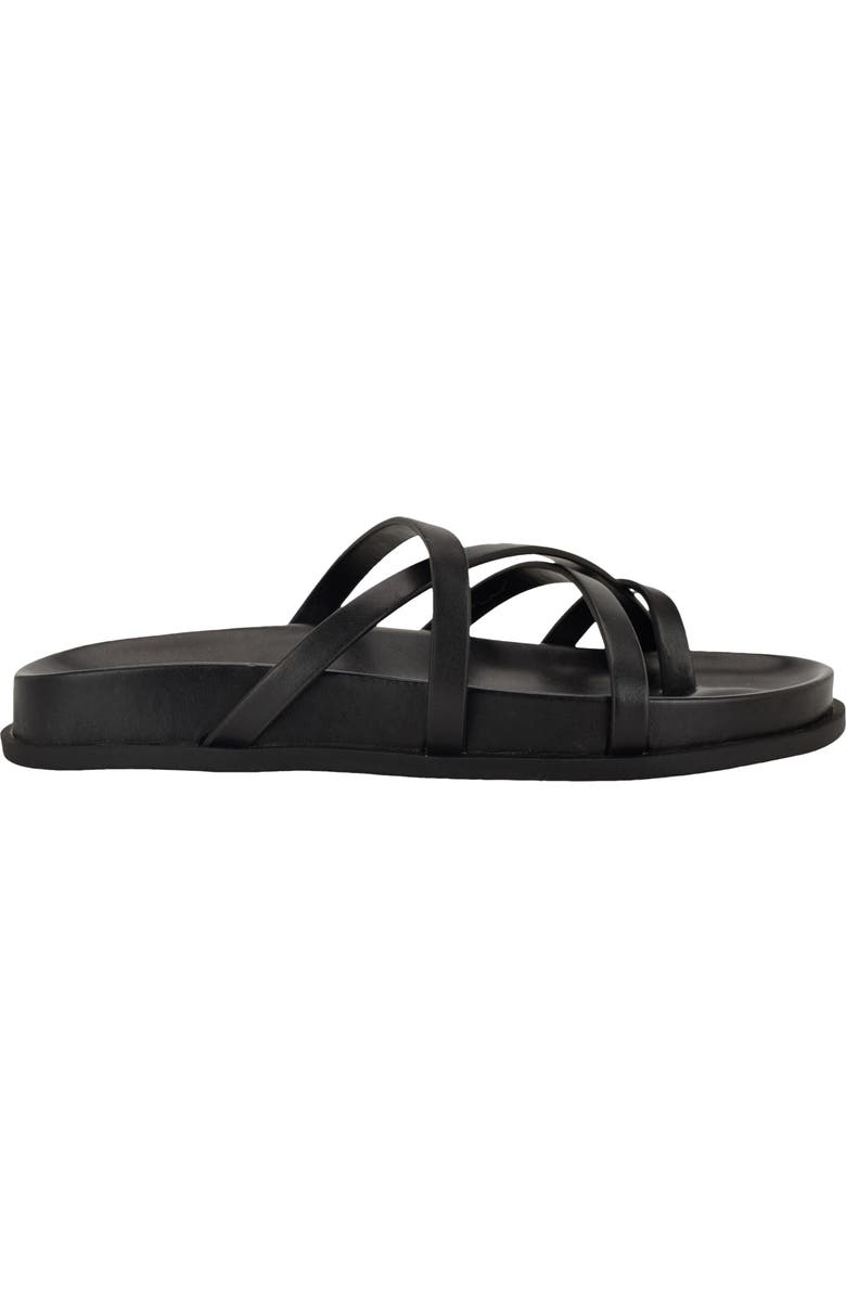 Calvin Klein Helden Toe Loop Sandal, Alternate, color, Black