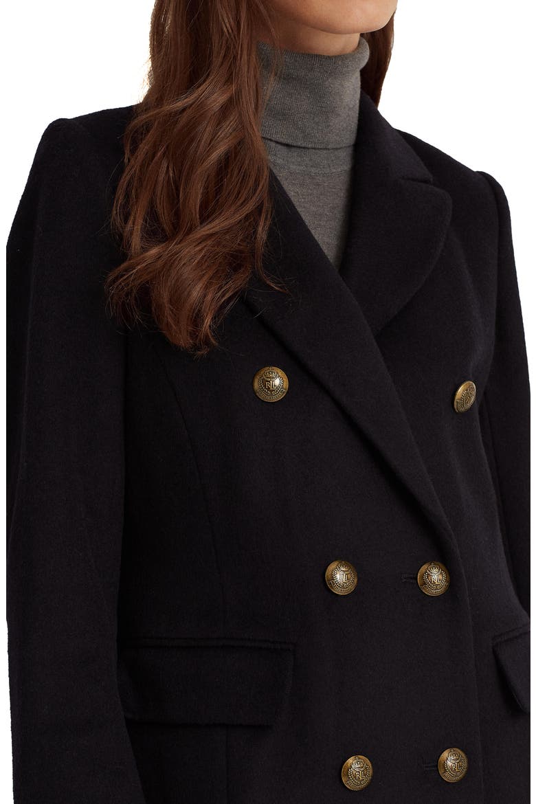 Military Wool Blend Trench Coat, Alternate, color, REGAL NAVY