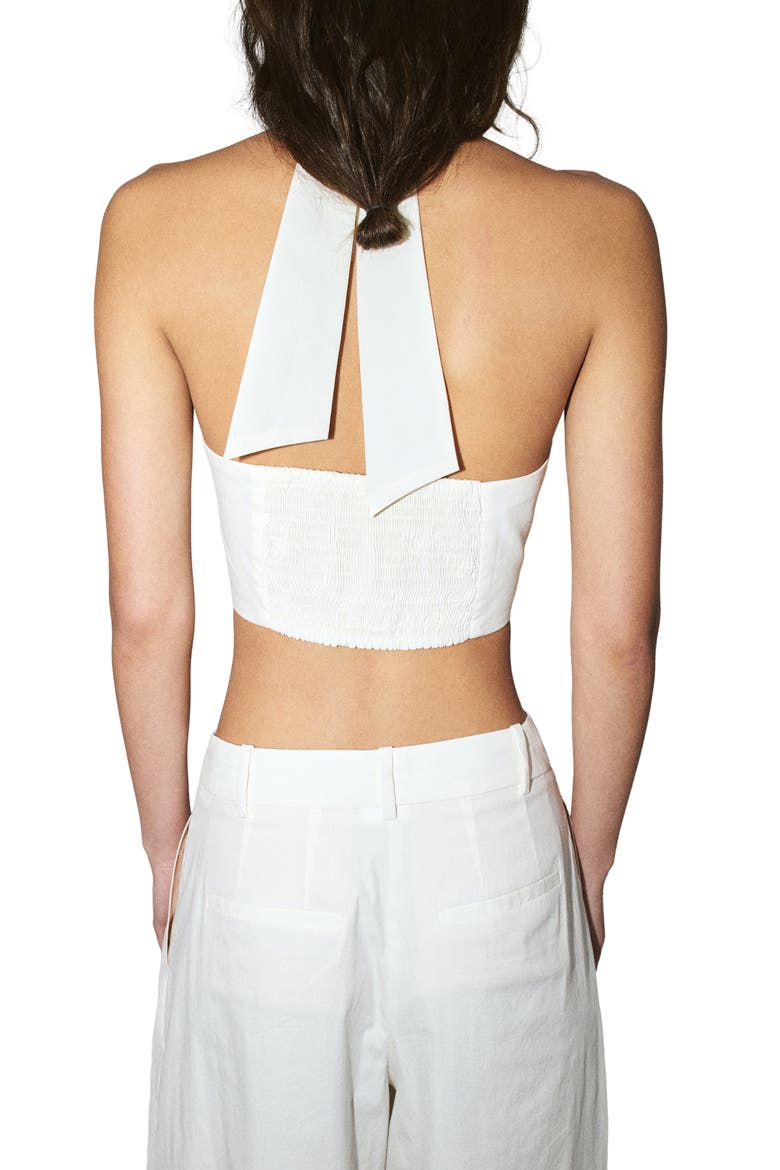 Starring Hailey Bieber Kasha Sleeveless Crop Top, Alternate, color, WHITE