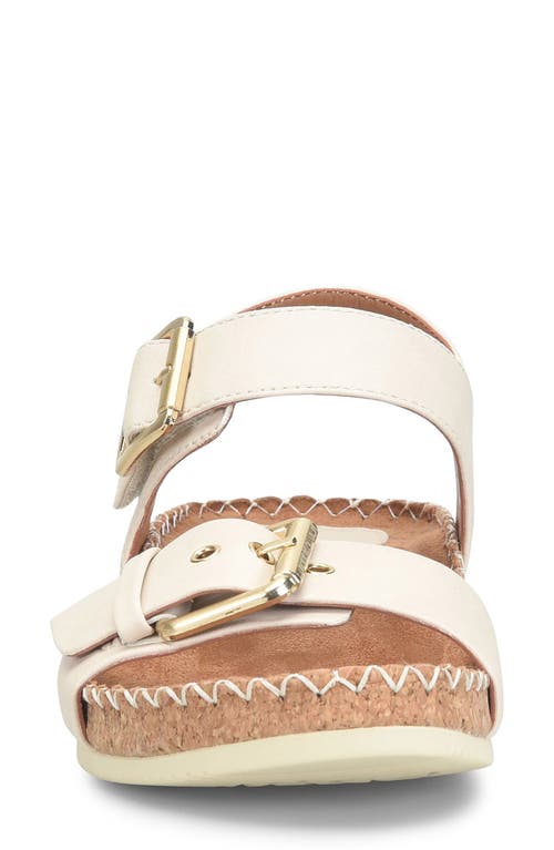 Eurosoft Cork Wedge Sandal In Bone