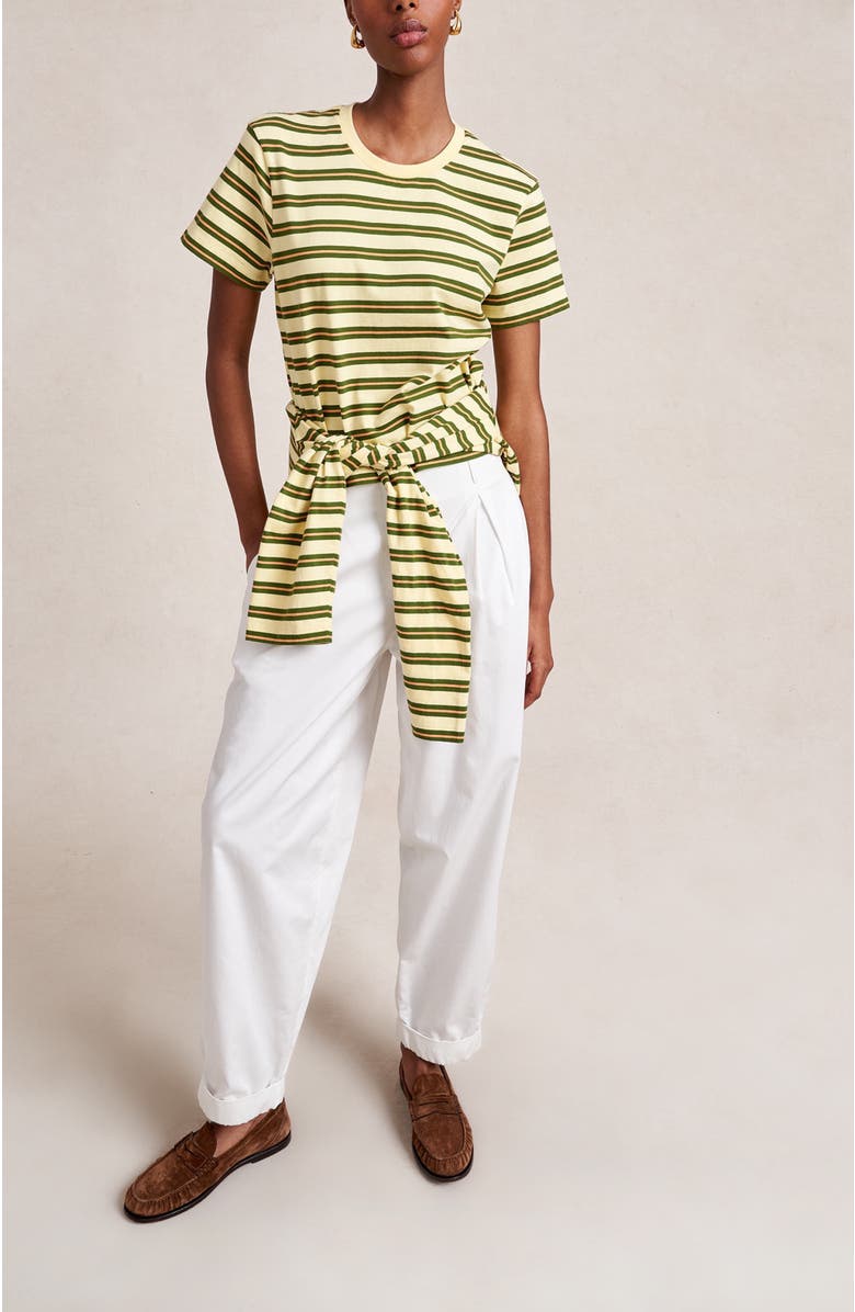 La Ligne Striped Mol Tee, Alternate, color, Butter/Cactus