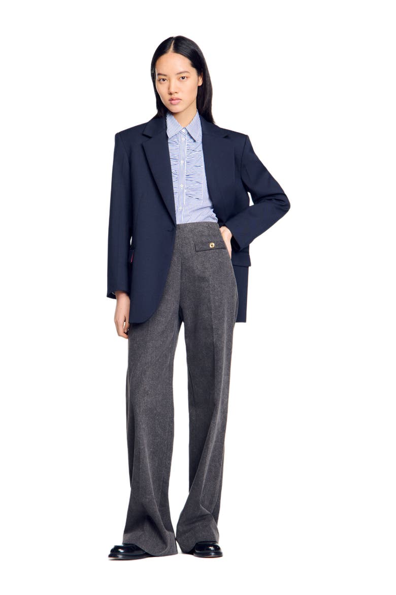 High-rise jeans, Alternate, color, Grey