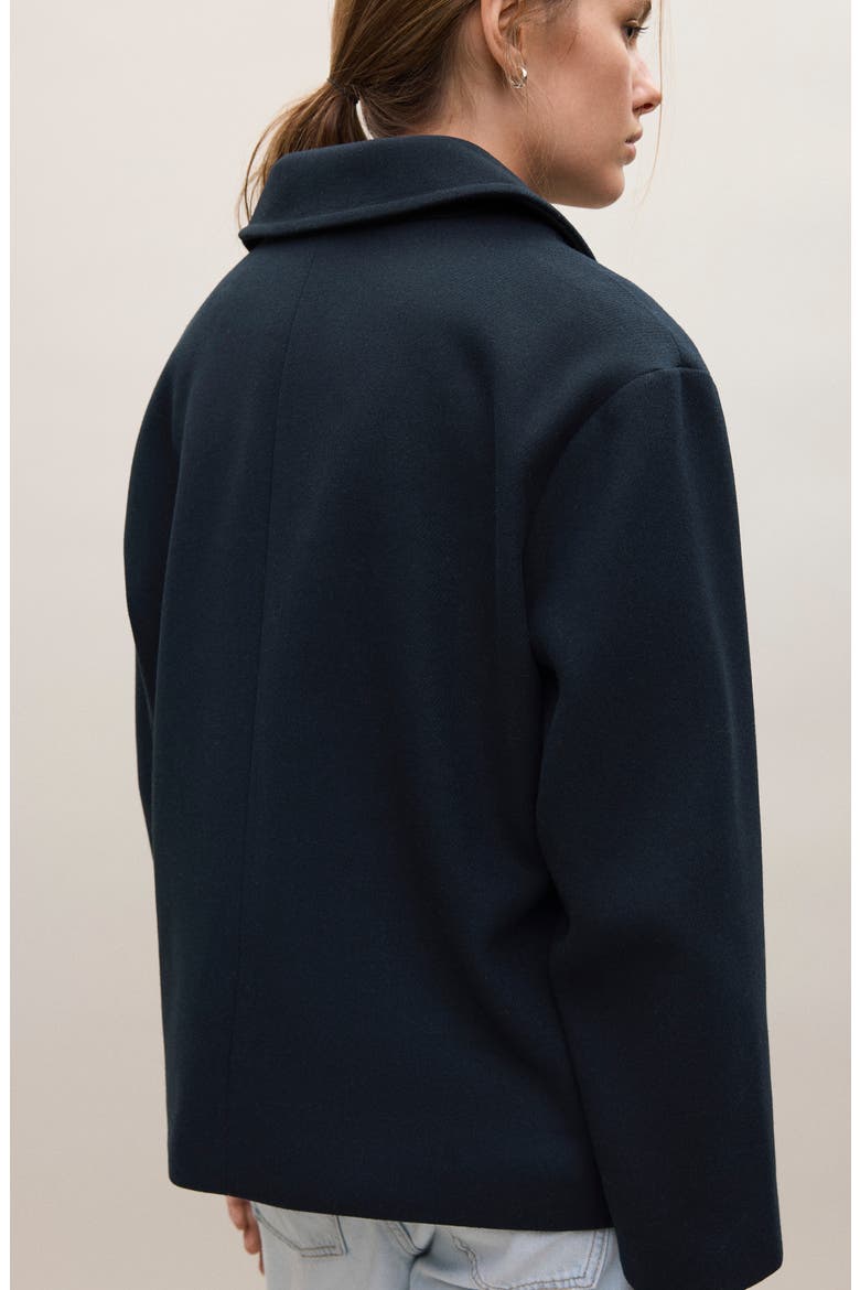 Kids' Wool Blend Twill Coat, Alternate, color, NAVY