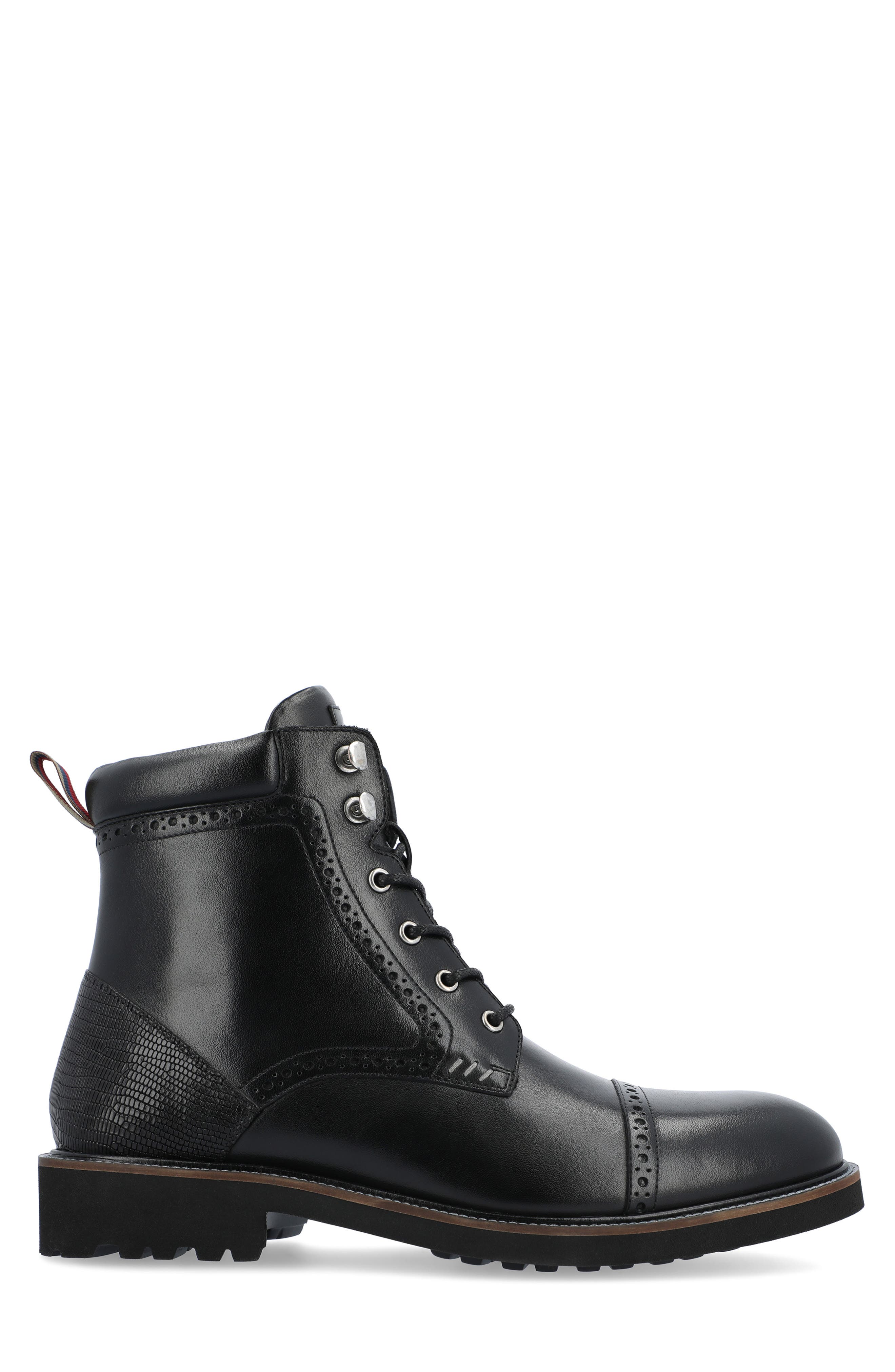 Thomas & Vine Tyrus Leather Cap Toe Combat Boot, Alternate, color, 