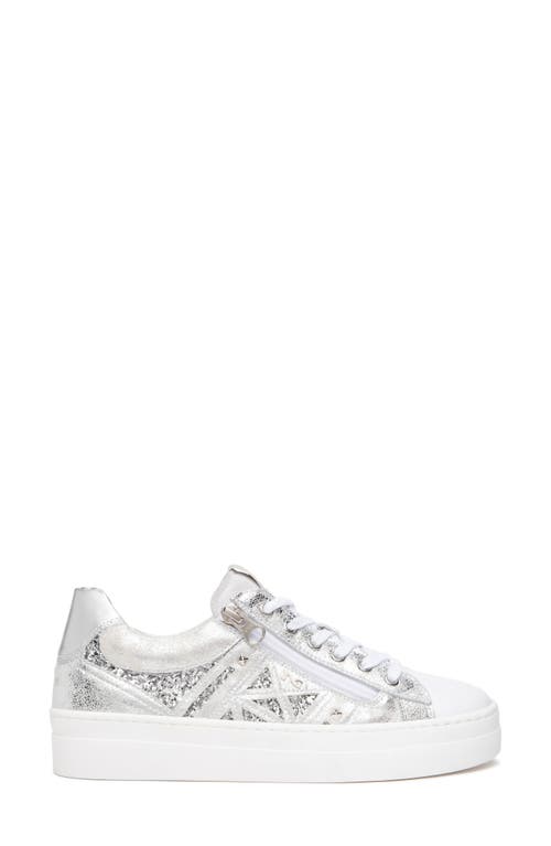 Nerogiardini Metallic Side Zip Platform Sneaker In Silver