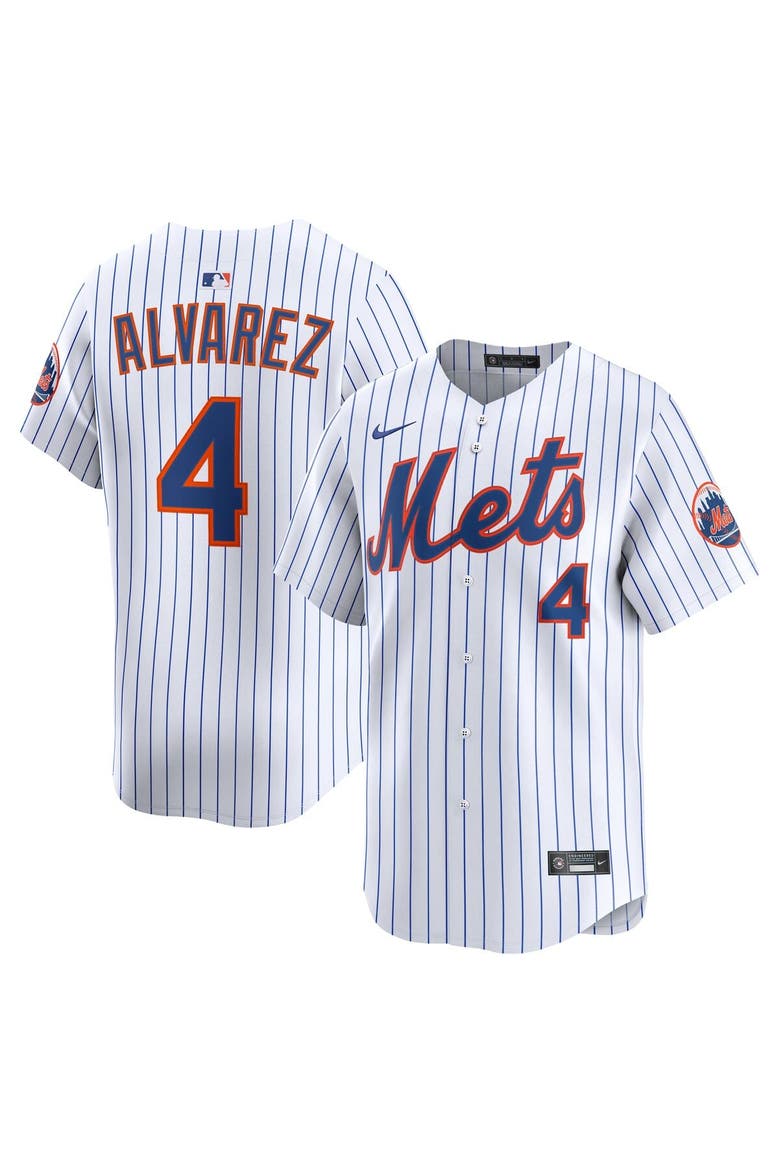 Men's Nike Francisco Alvarez White New York Mets Home Limited Player Jersey, Main, color, White