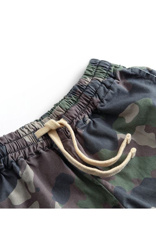 Nununu Kids' Camo Cotton Drawstring Shorts In Camouflage