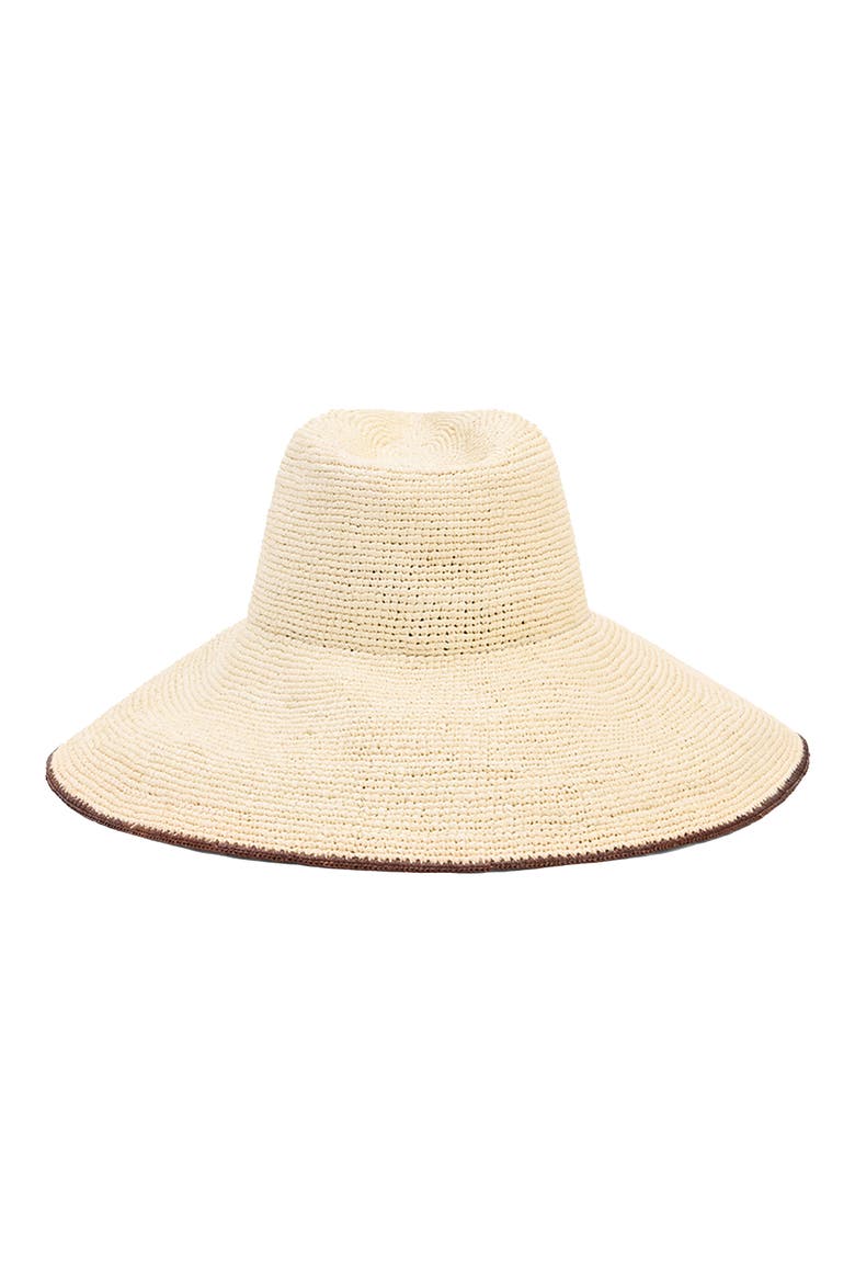 Waverly Wide Brim Packable Straw Hat, Alternate, color, BLEACH / WALNUT