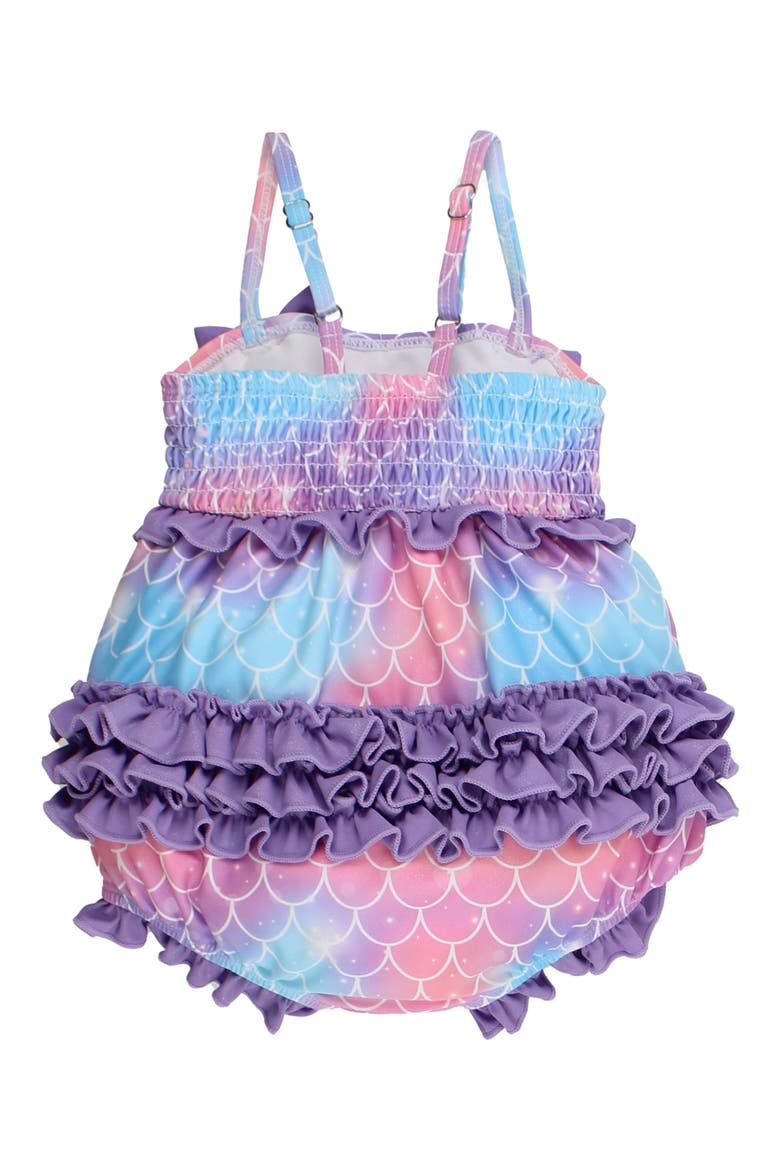 Kids' Mermaid One-Piece Swimsuit, Alternate, color, PURPLE MULTI