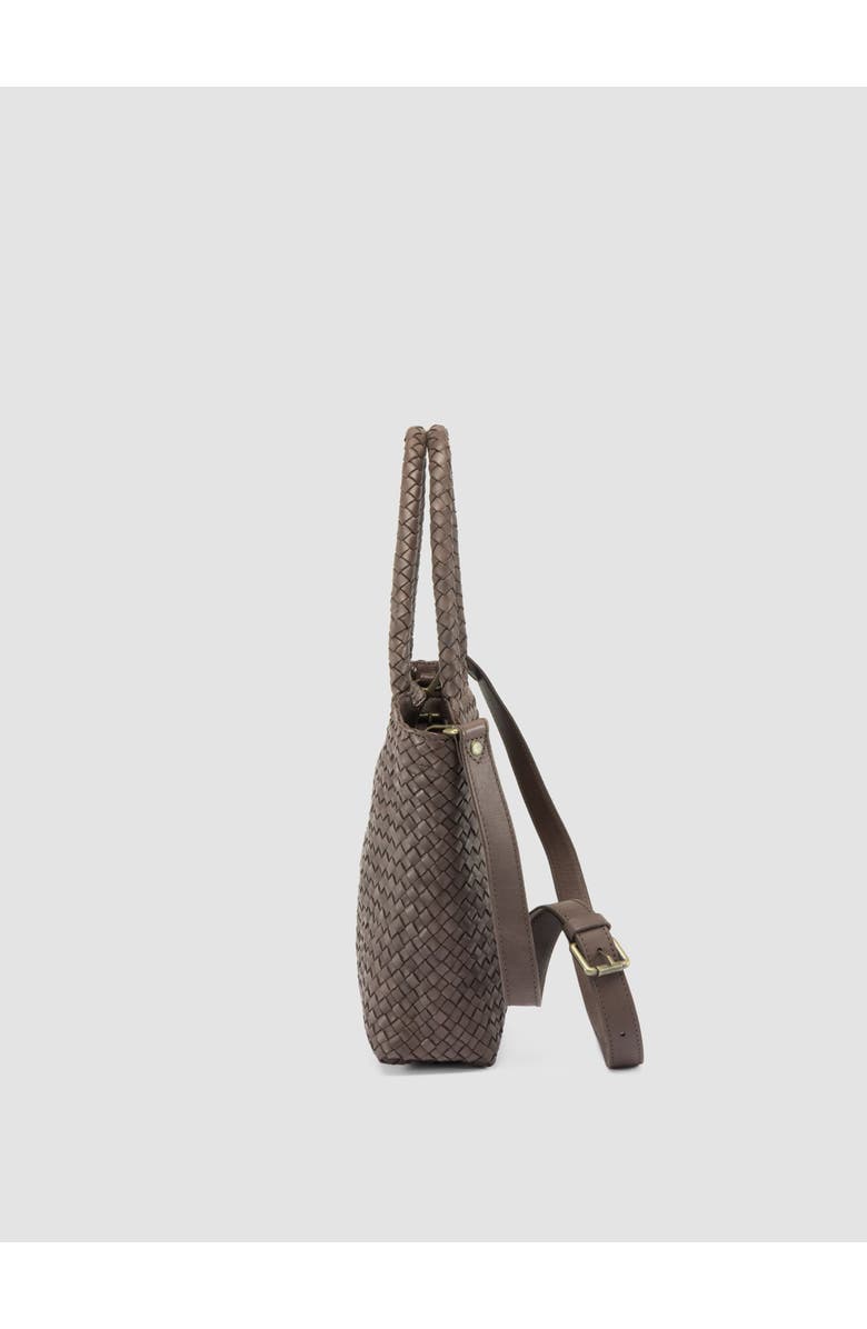 Officine Creative Raquel 001 Hand-Woven Shoulder Bag, Alternate, color, Brown