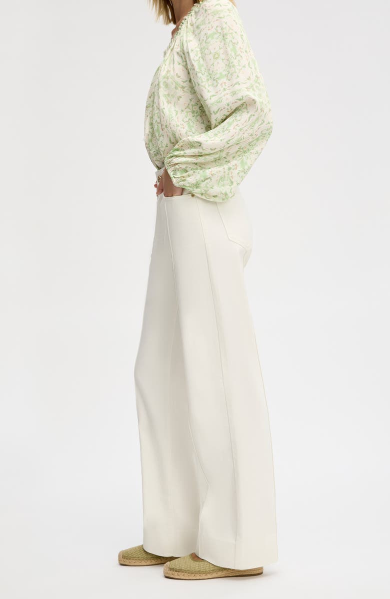 Sam Edelman Pintuck Wide Leg Trouser Jeans, Alternate, color, Ecru