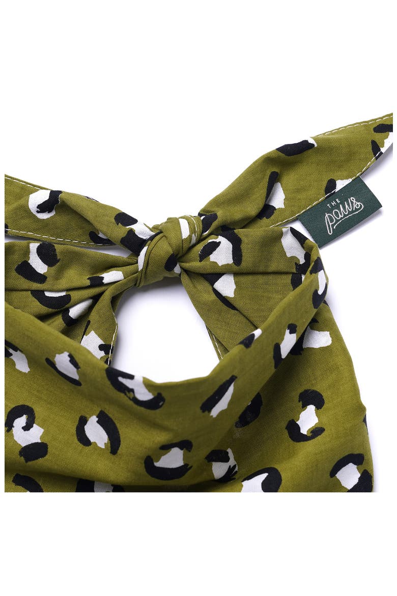 Olive Dog Bandana, Alternate, color, GREEN