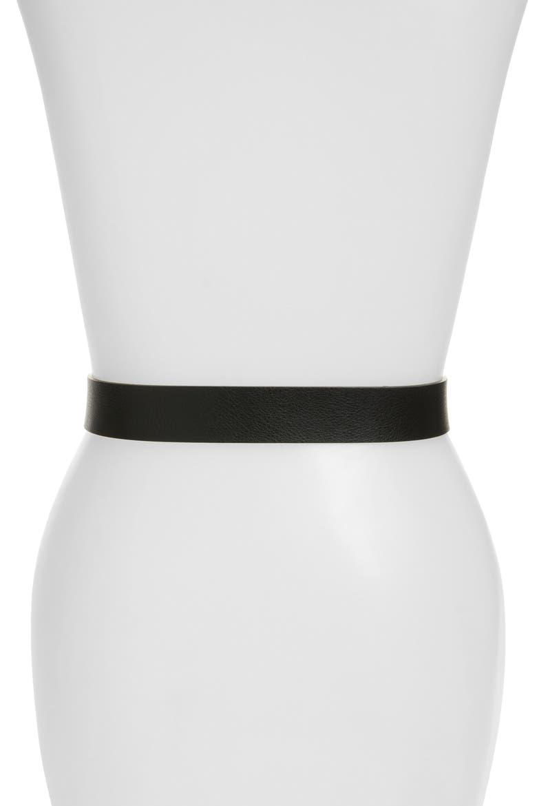 Double Loop Trouser Belt, Alternate, color, BLACK