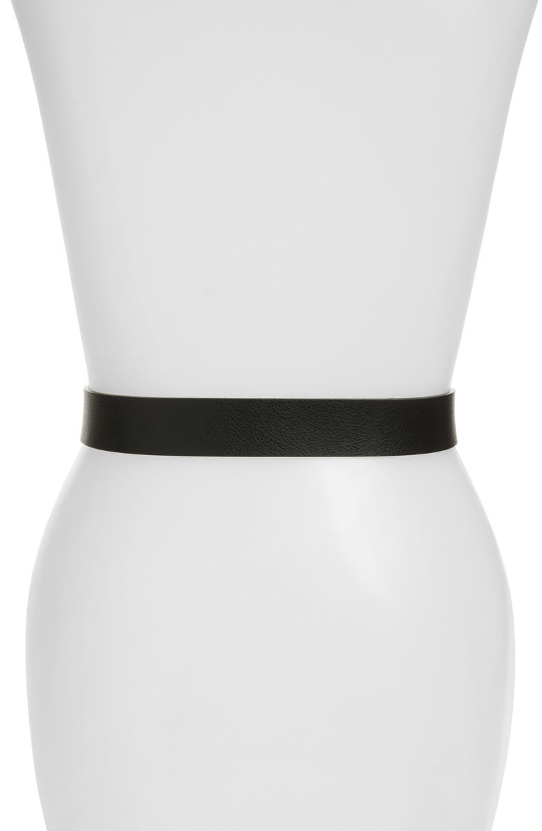 Nordstrom Double Loop Trouser Belt, Alternate, color, Black