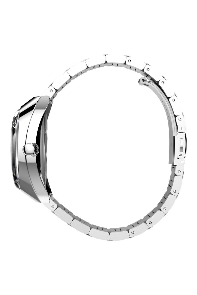 Q 1972 Time Machine Reissue Bracelet Watch, 39mm, Alternate, color, SILVER