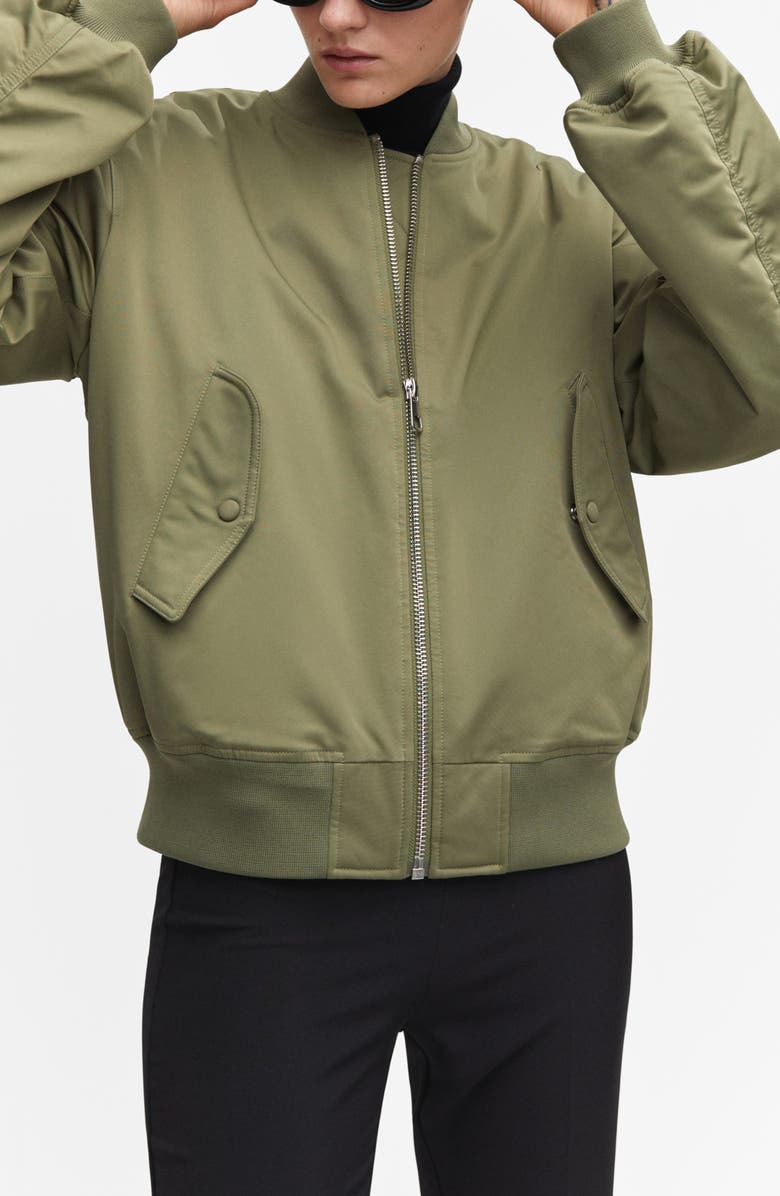 MANGO Oversize Bomber Jacket, Alternate, color, 