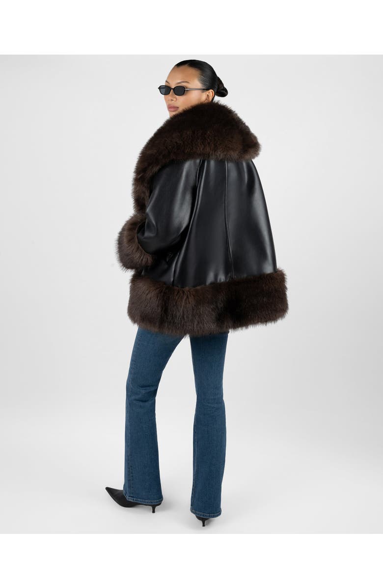 WeWoreWhat Cocoon Fur Jacket, Alternate, color, 