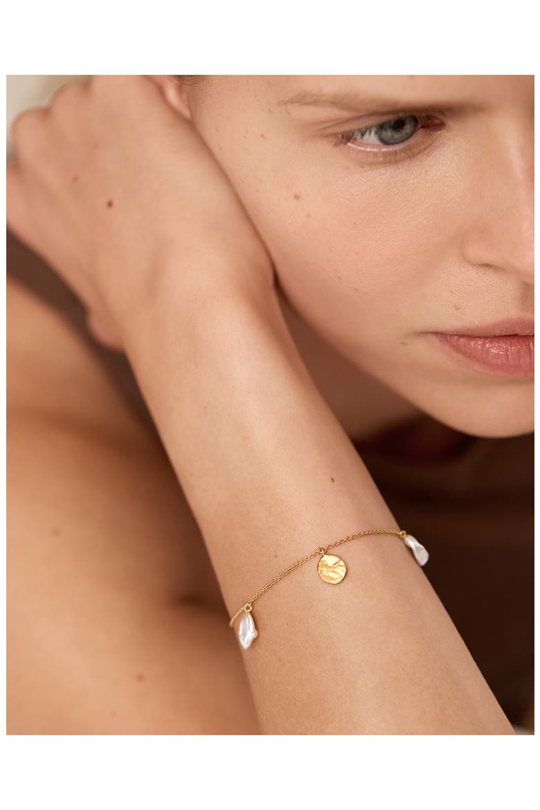 Capri Charm Bracelet, Alternate, color, 18K GOLD VERMEIL / PEARL