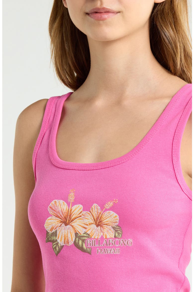 Take a Second Floral Cotton Tank, Alternate, color, GUAVA