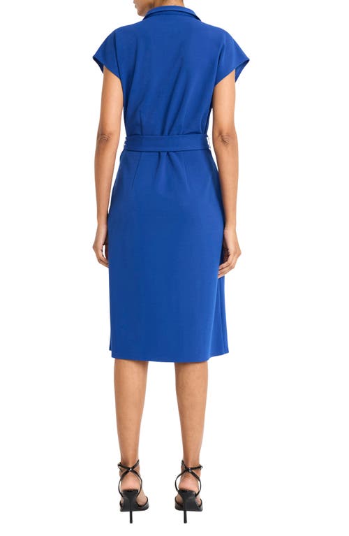 Maggy London Collared Midi A-line Dress In Surf The Web