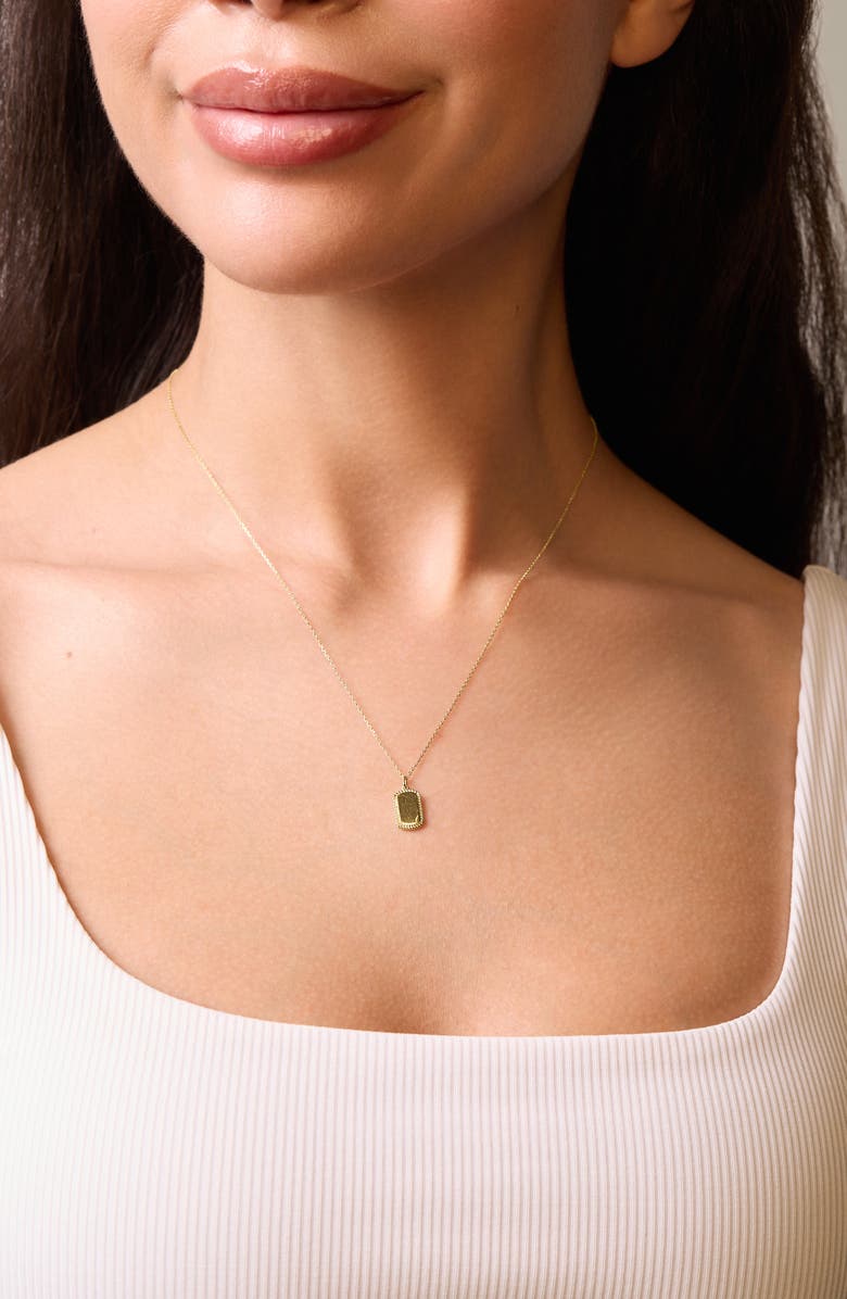 Bony Levy 14K Gold Tag Pendant Necklace, Alternate, color, 14K Yellow Gold