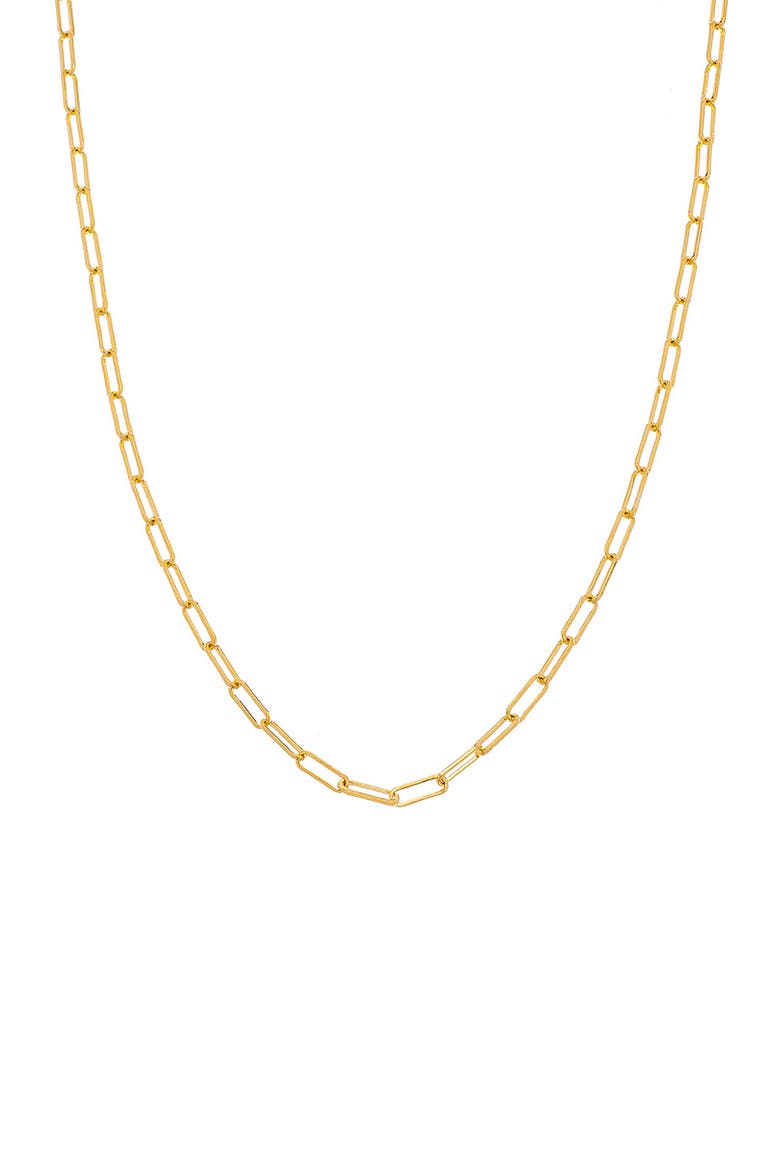 Paper Clip Chain Necklace, Main, color, YELLOW