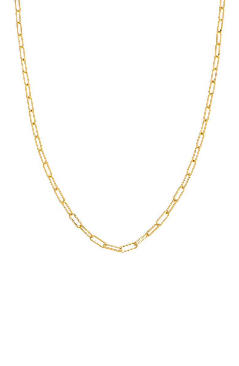 Sethi Couture Paper Clip Chain Necklace, Main, color, Yellow