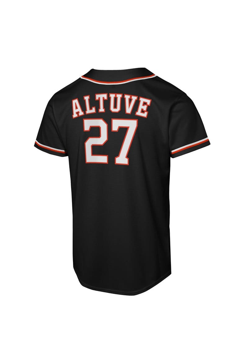Youth Nike Jose Altuve Black Houston Astros Fashion Replica Player Jersey, Alternate, color, Black