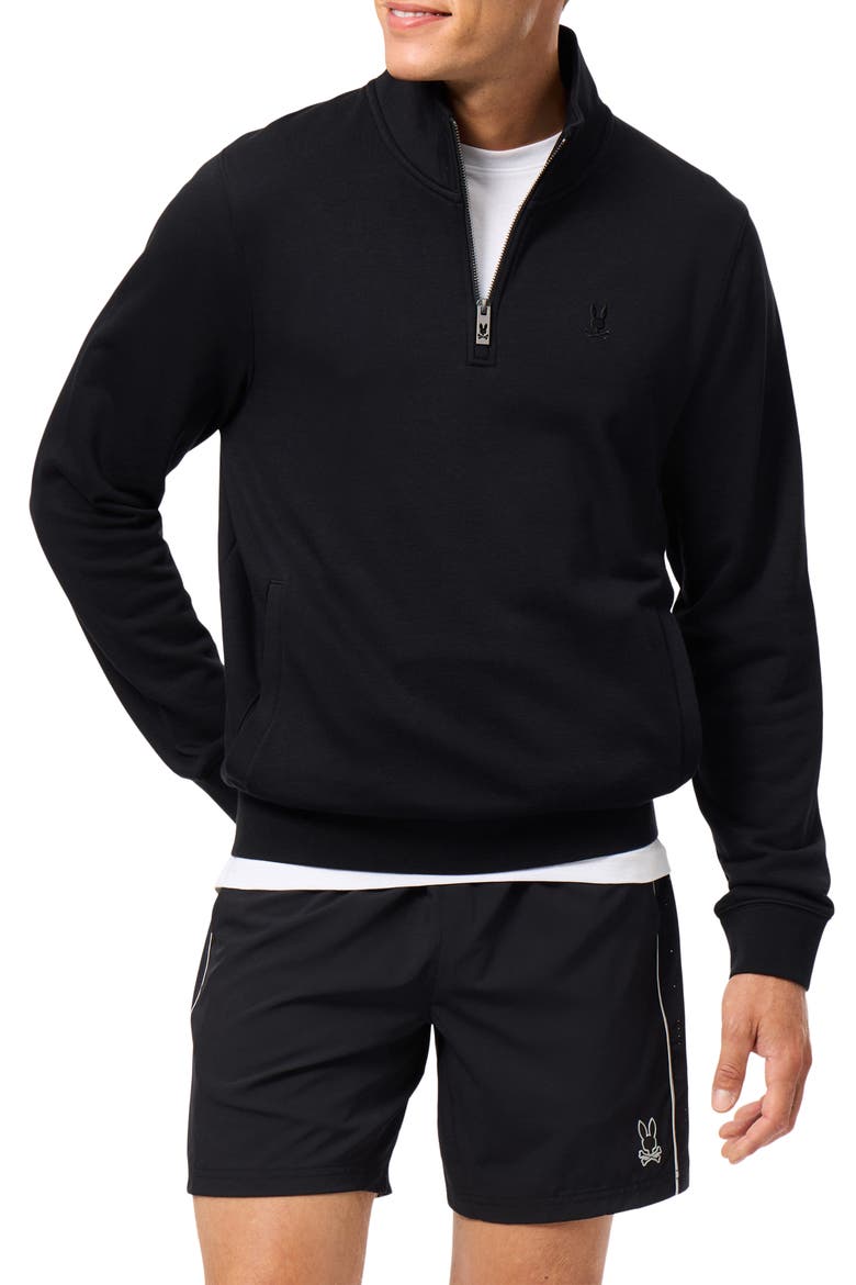 Dayton Half Zip Pullover, Main, color, BLACK