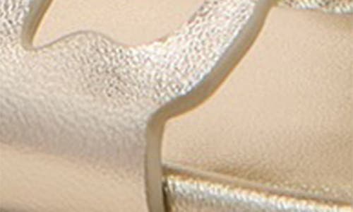 Stuart Weitzman Jasmine Cutout Slide Sandal In Gold