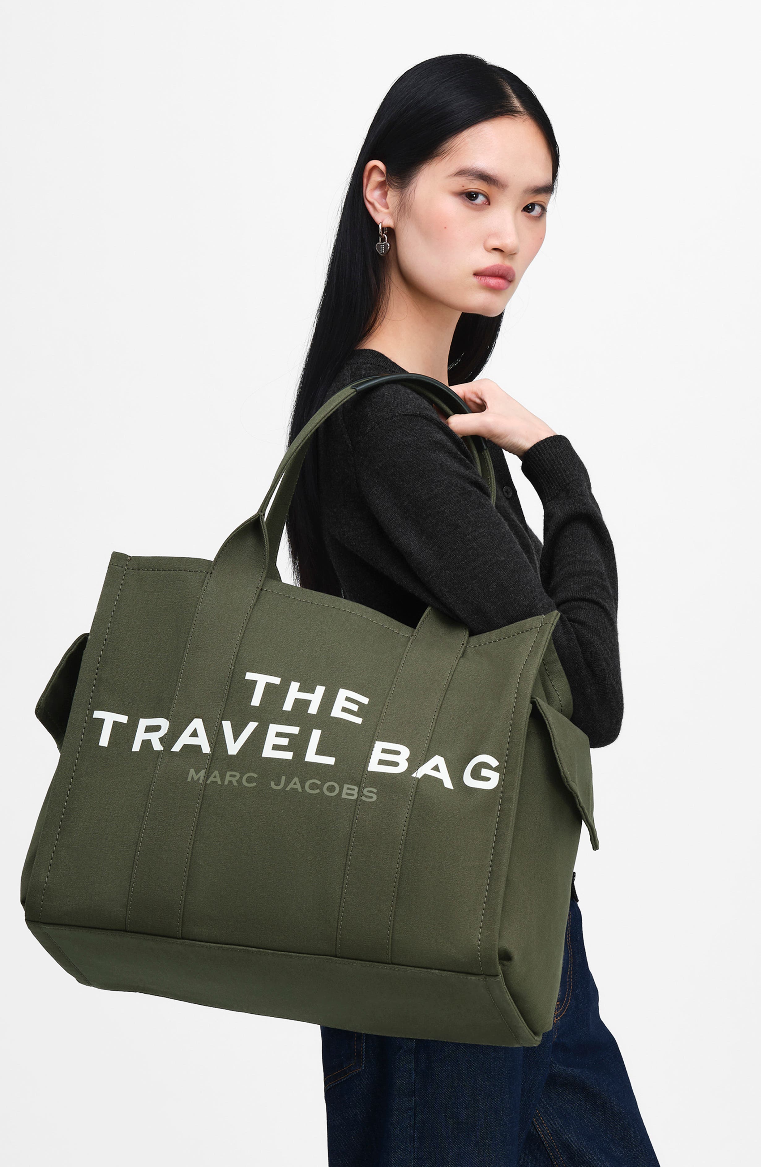The Canvas Travel Tote Bag, Alternate, color, FOREST